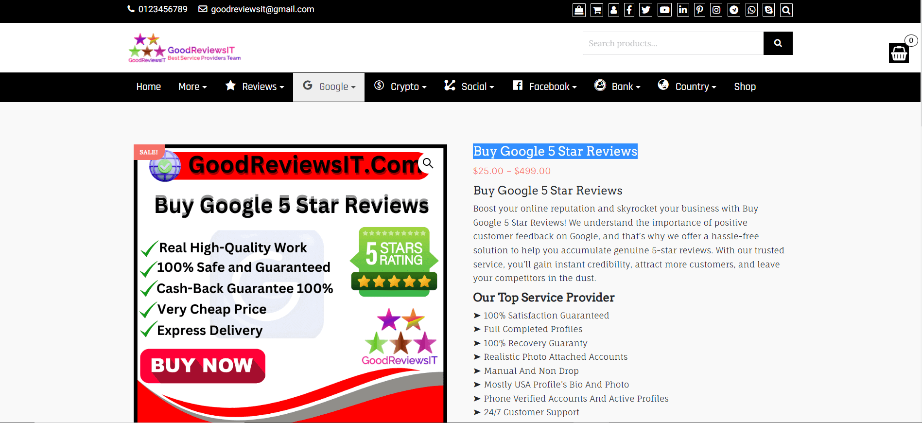 Buy Google 5 Star Reviews 